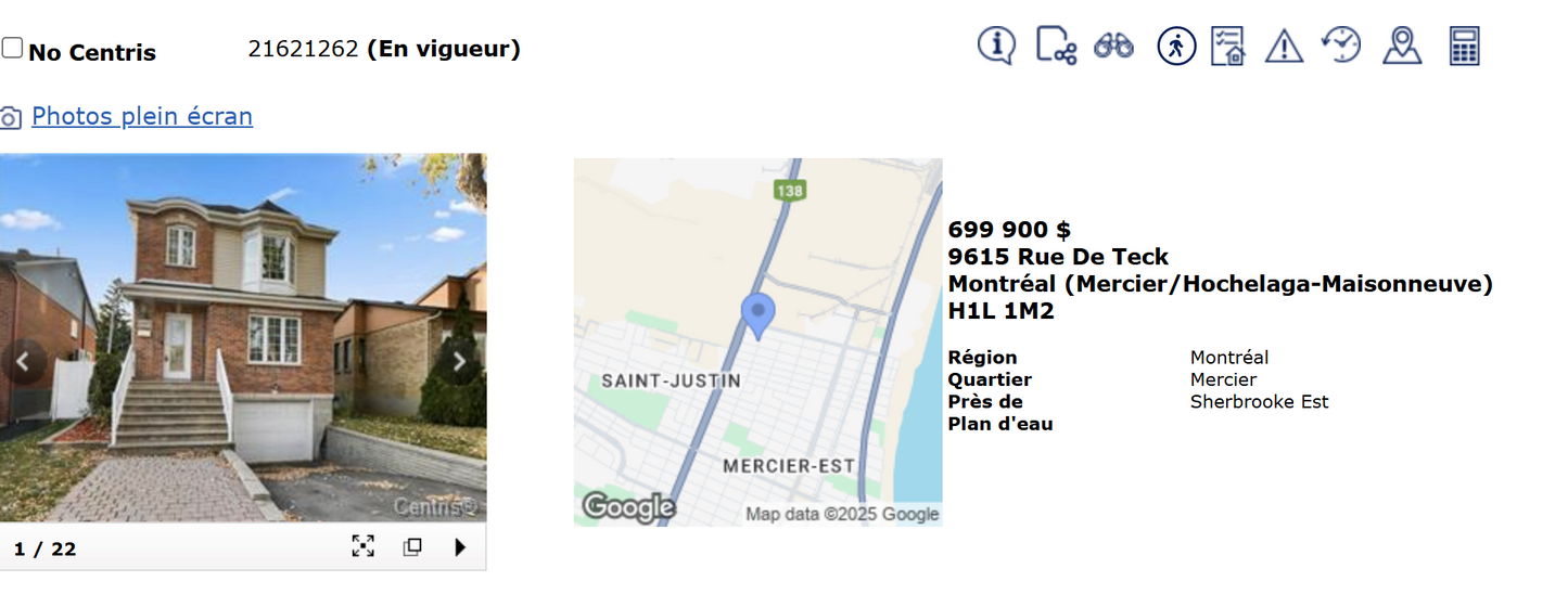 DETAILS DE LA MAISON  IMMOBILIERE QC